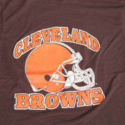 F- Vintage Cleveland Browns NFL Helmet & Text Single Stitch Tee