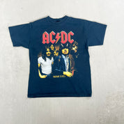 F- Vintage '01 AC/DC Highway To Hell Picture Red Anvil Tag Tee