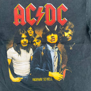 F- Vintage '01 AC/DC Highway To Hell Picture Red Anvil Tag Tee
