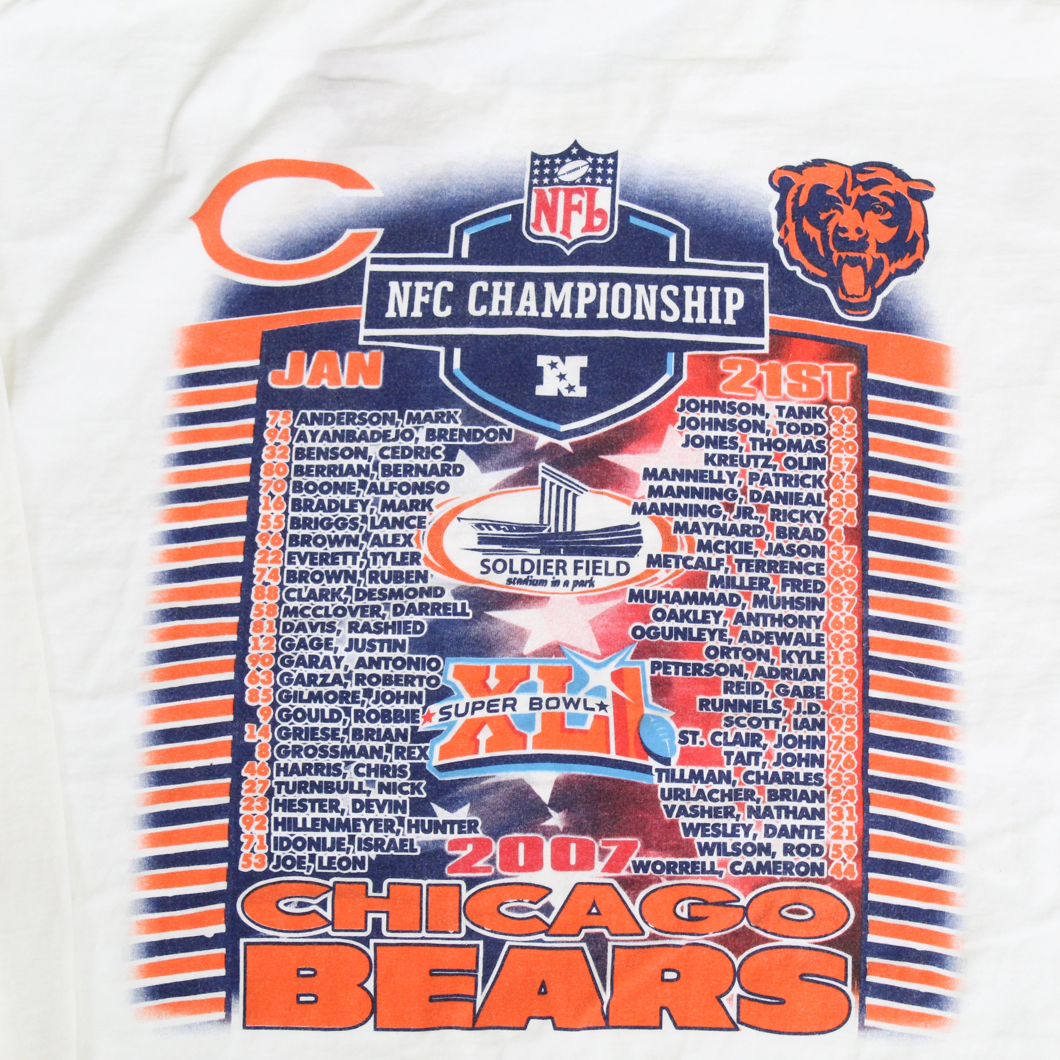 F- 2006 Chicago Bears NFC Championship Game NFL Long Sleeve Tee