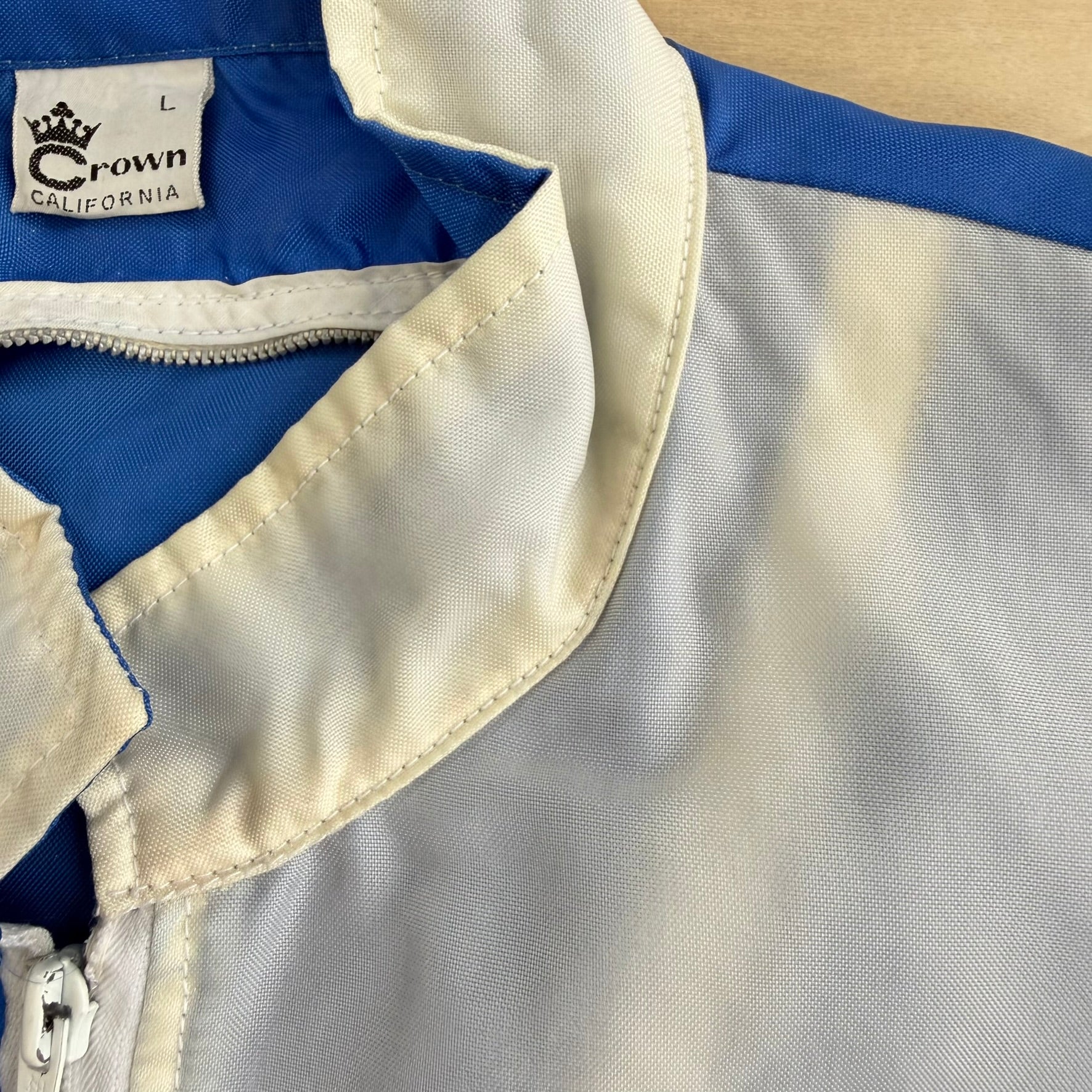 J- Vintage Porsche Embroidered Text Lightweight Zip Up Jacket - L