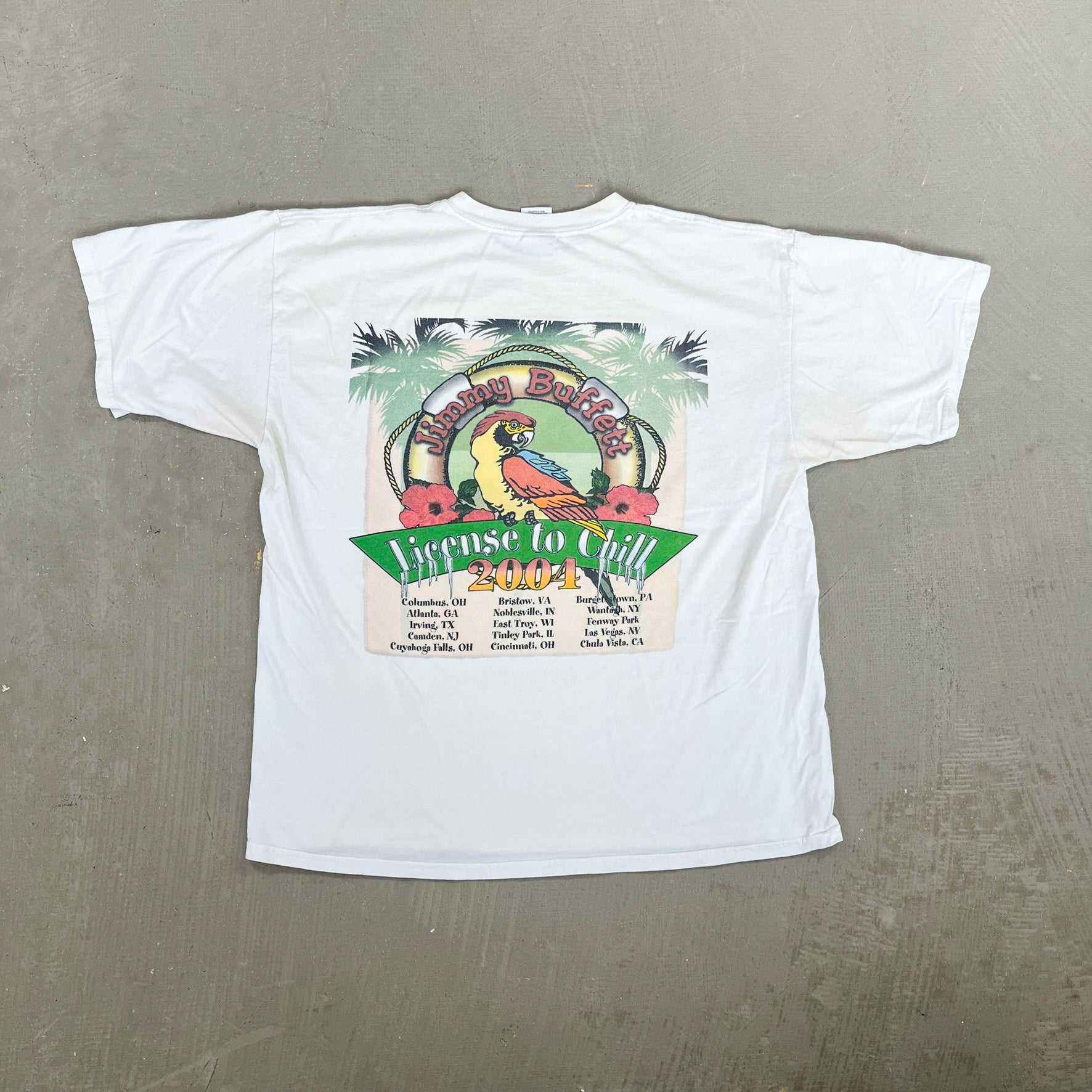 F- Vintage '04 Jimmy Buffett License To Chill Tour Tee