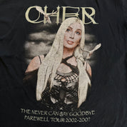 J- Vintage '02 Cher The Never Say Goodbye Farewell Tour Picture Tee - M