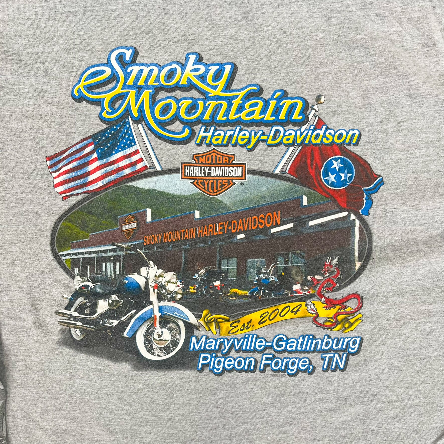 F- Vintage '06 Harley Davidson Piegon Forge TN Long Sleeve Tee