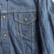 J- Vintage J.C Penny Quilt Lined Dark Blue Wash Trucker Denim Jacket - 41 (fits L)