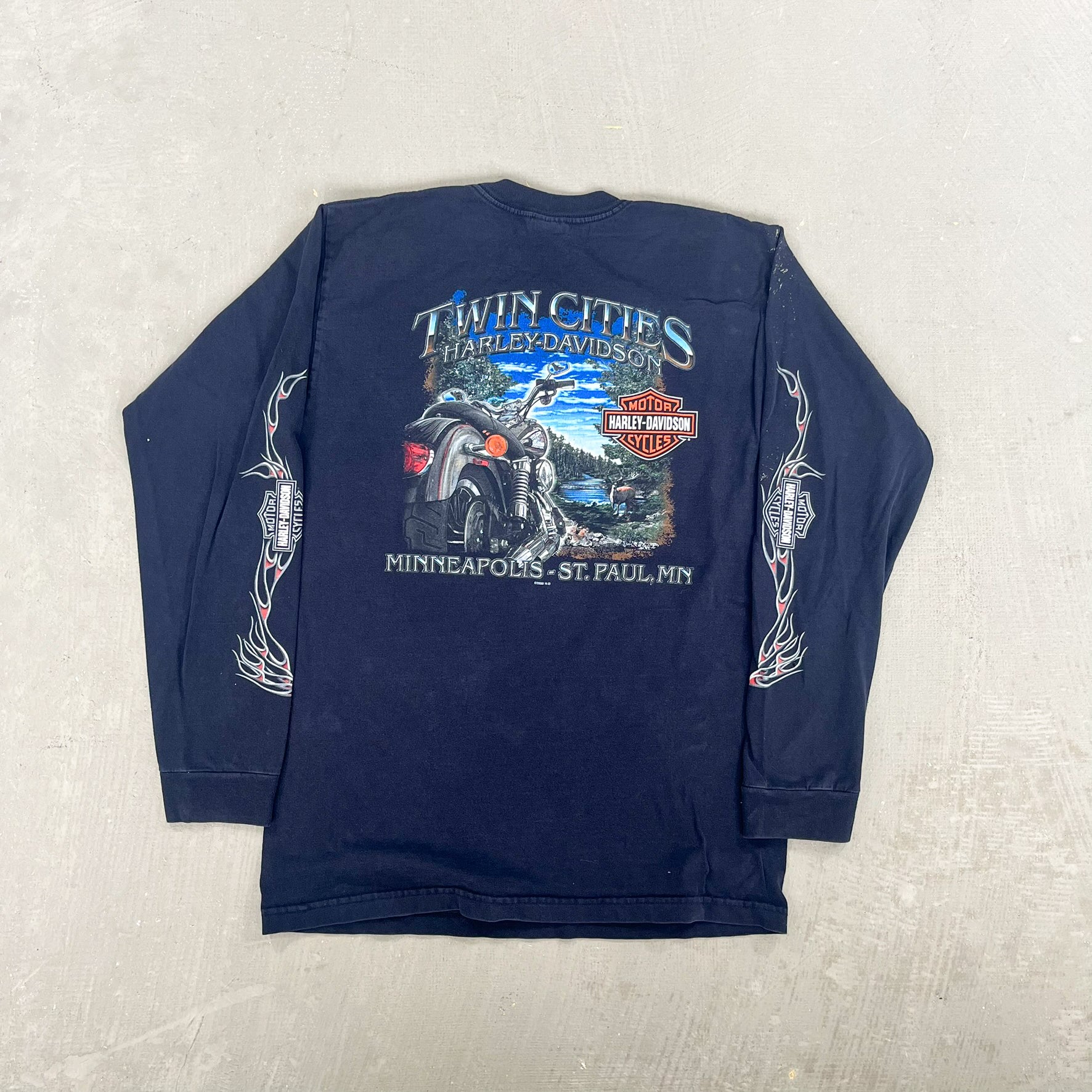 F- Vintage '06 Harley Davidson Minneapolis St-Paul Long Sleeve Tee