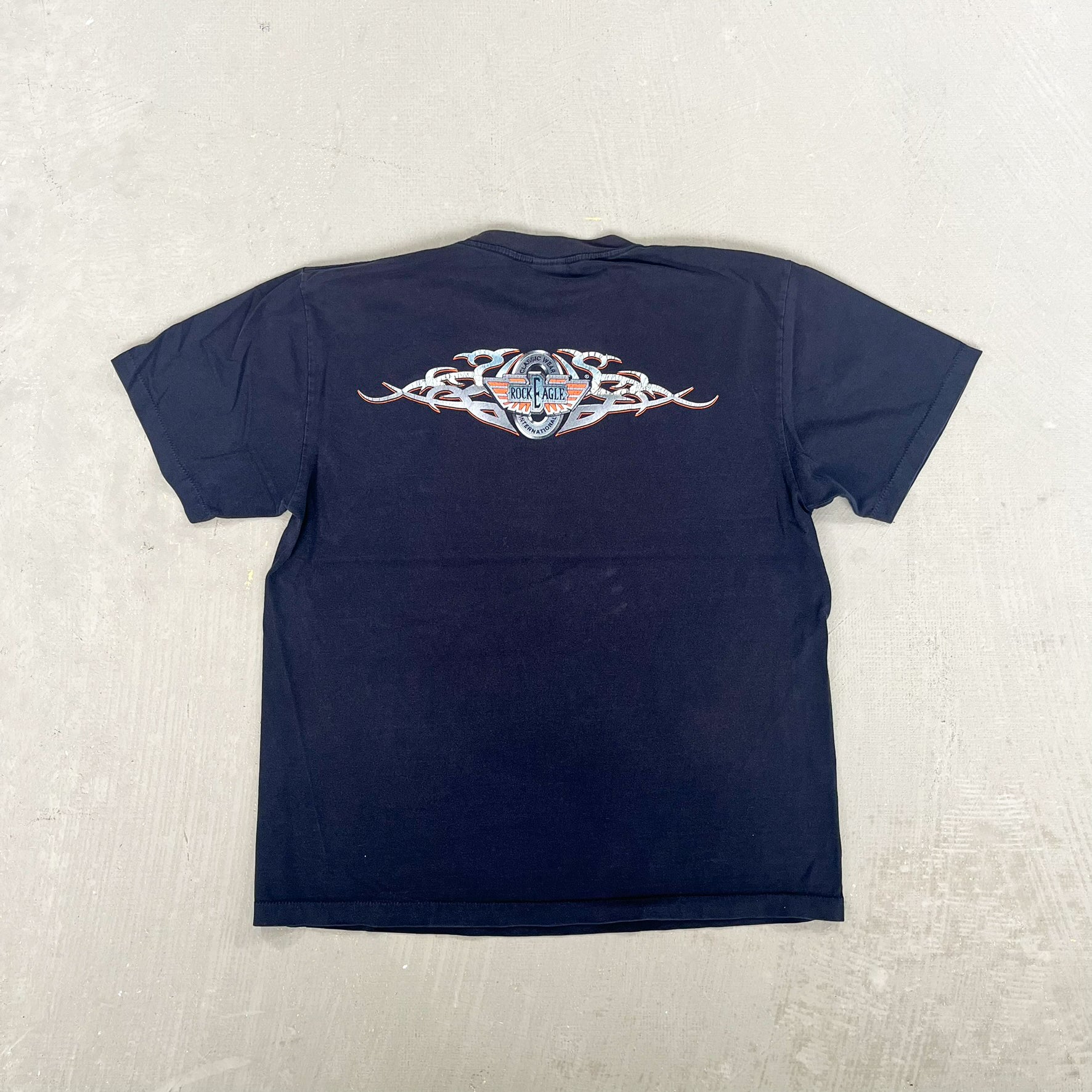 F- Vintage Rock Eagle Motorcycle & Eagles Single Stitch Tee