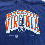 J- Vintage '89 University Of Virginia Graphic Text Made In USA Single Stitch Tee - XL (fits M/L)