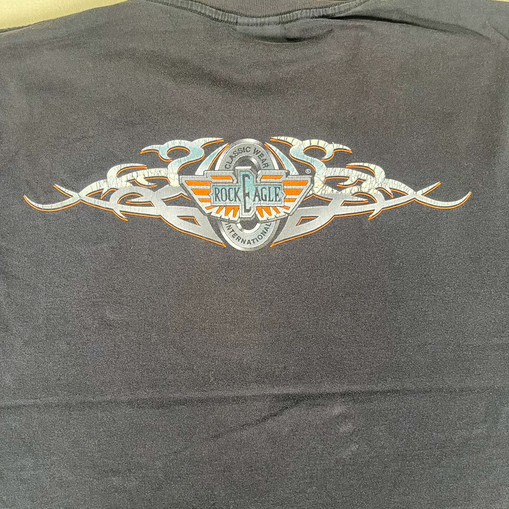 F- Vintage Rock Eagle Motorcycle & Eagles Single Stitch Tee