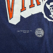 J- Vintage '89 University Of Virginia Graphic Text Made In USA Single Stitch Tee - XL (fits M/L)