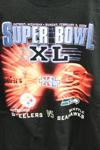X - 2006 NFL Super Bowl 40 Seahawks VS Steelers Graphic Tee