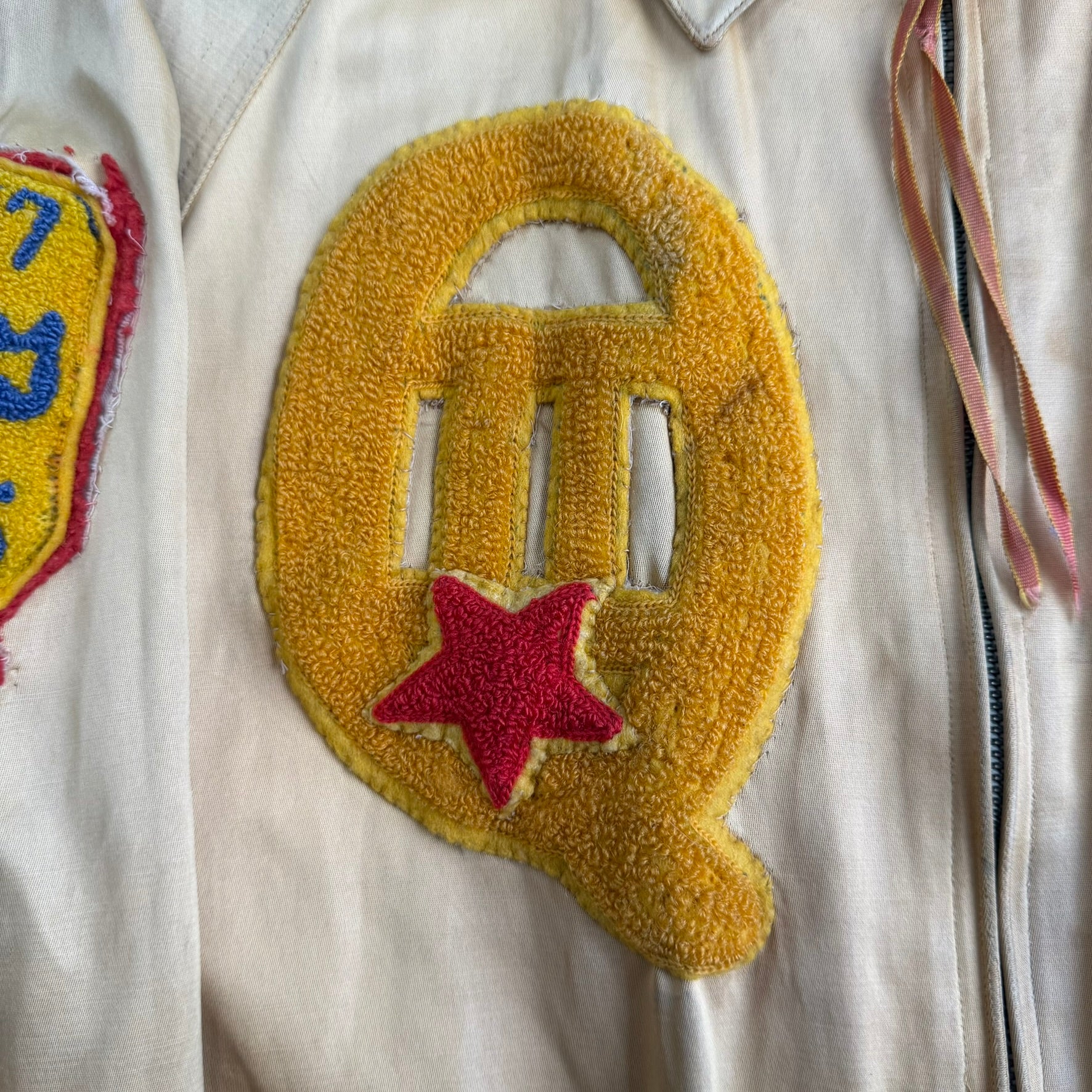 J- Vintage 1950's Queen's University Chenille Varsity Jacket - M
