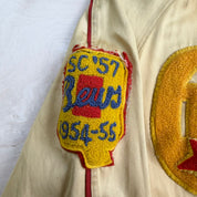 J- Vintage 1950's Queen's University Chenille Varsity Jacket - M