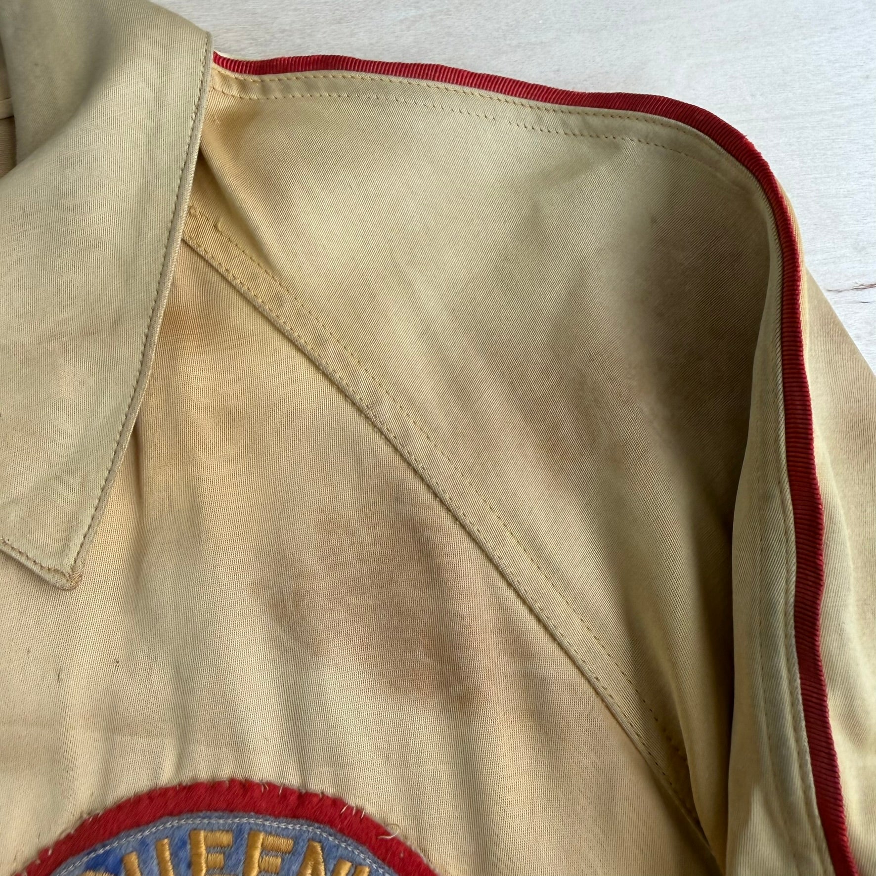 J- Vintage 1950's Queen's University Chenille Varsity Jacket - M