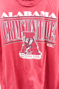 X - Vintage University Of Alabama Crimson Tide Logo Tee