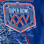 J- Vintage '90 New York Giants NFL NFC Champions Graphic Nutmeg Made In USA Single Stitch Tee - M