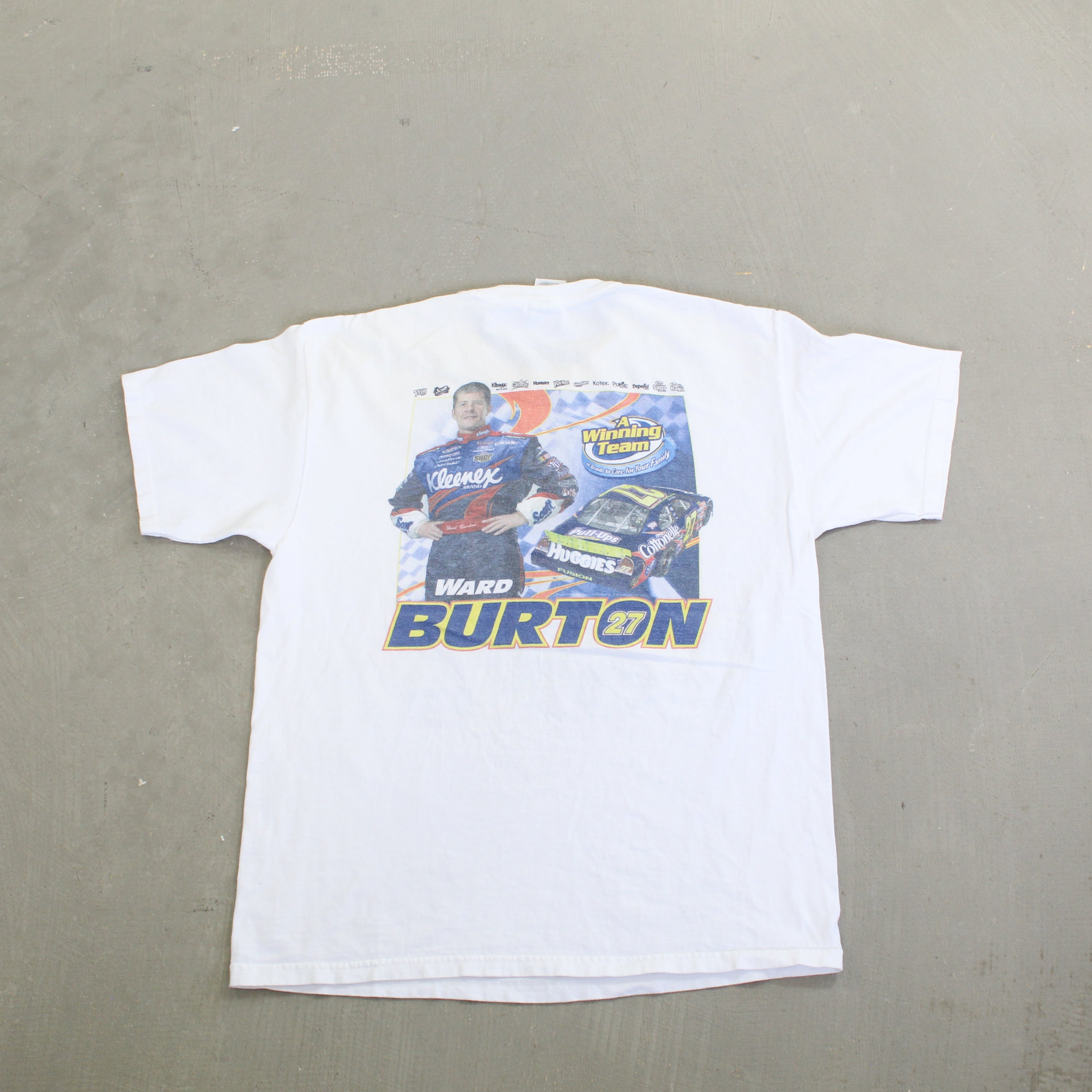 F- Vintage Nascar Ward Burton 27 Car Bootleg Tee