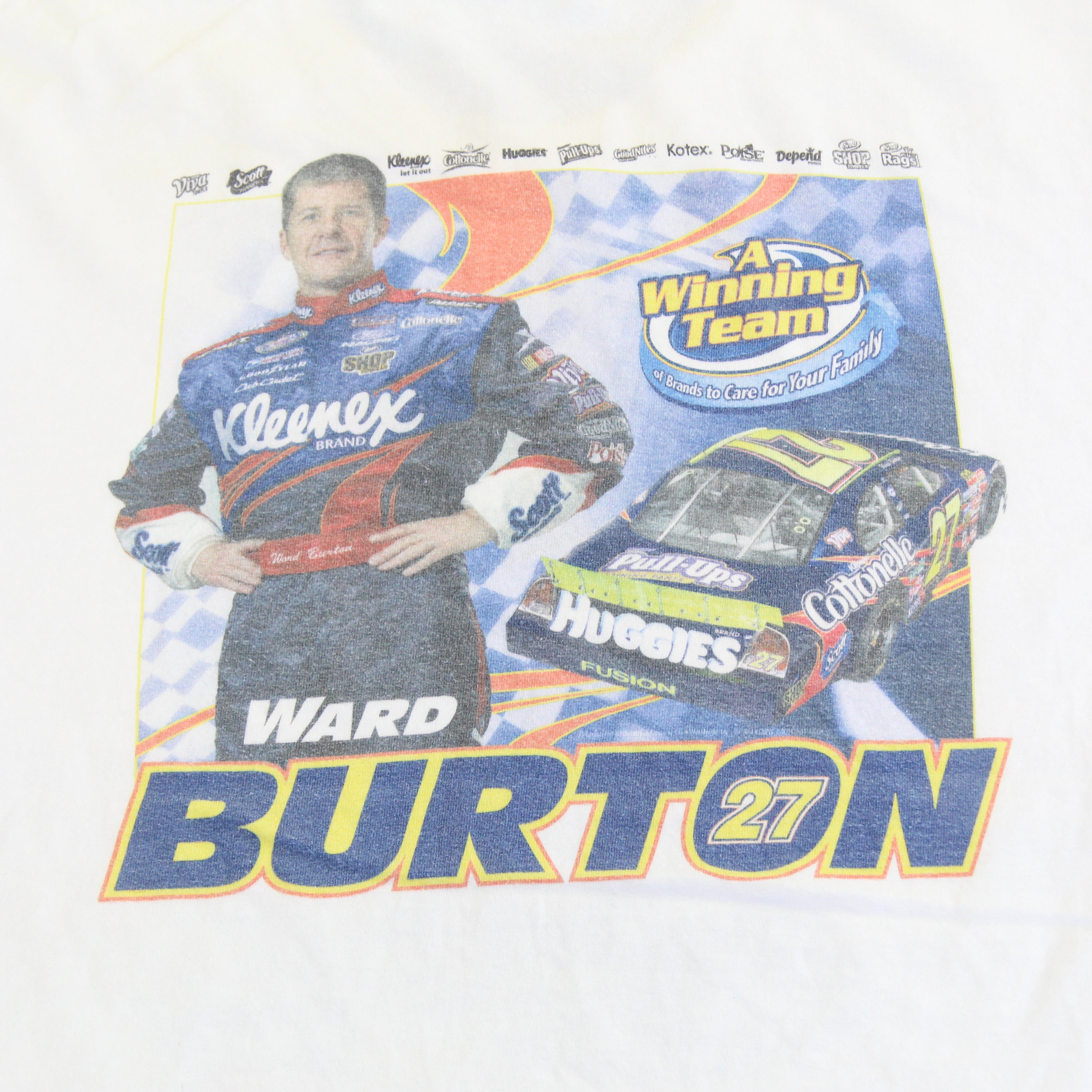 F- Vintage Nascar Ward Burton 27 Car Bootleg Tee