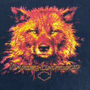 J- Vintage '00 Harley Davidson Seaford Delaware Wolf Graphic Made In USA Tee - L