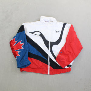 F- Vintage Reebok Canadian Geese Zip Up Windbreaker Jacket