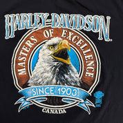 J- Vintage '89 Harley Davidson Canada Graphic Single Stitch Tee - M