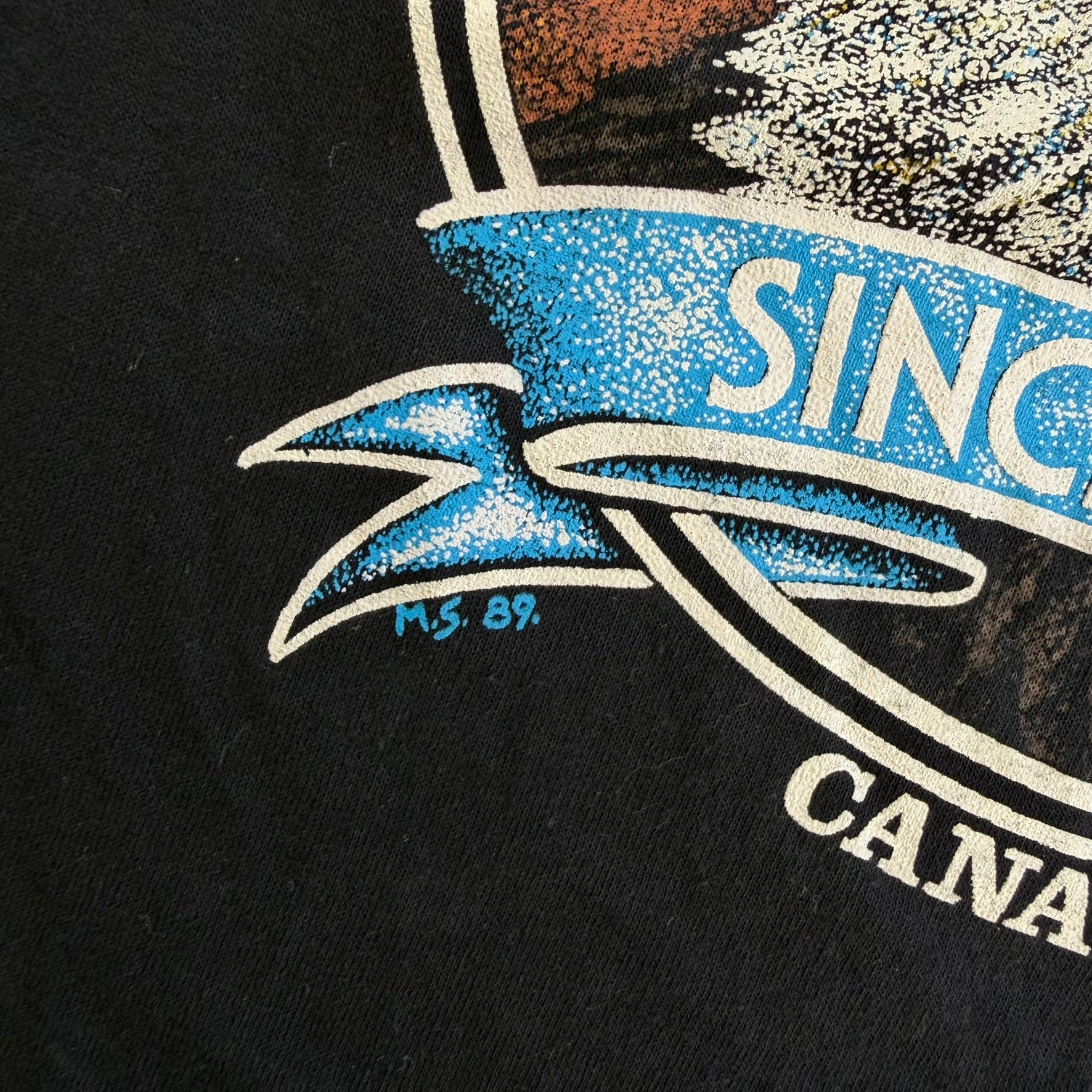 J- Vintage '89 Harley Davidson Canada Graphic Single Stitch Tee - M
