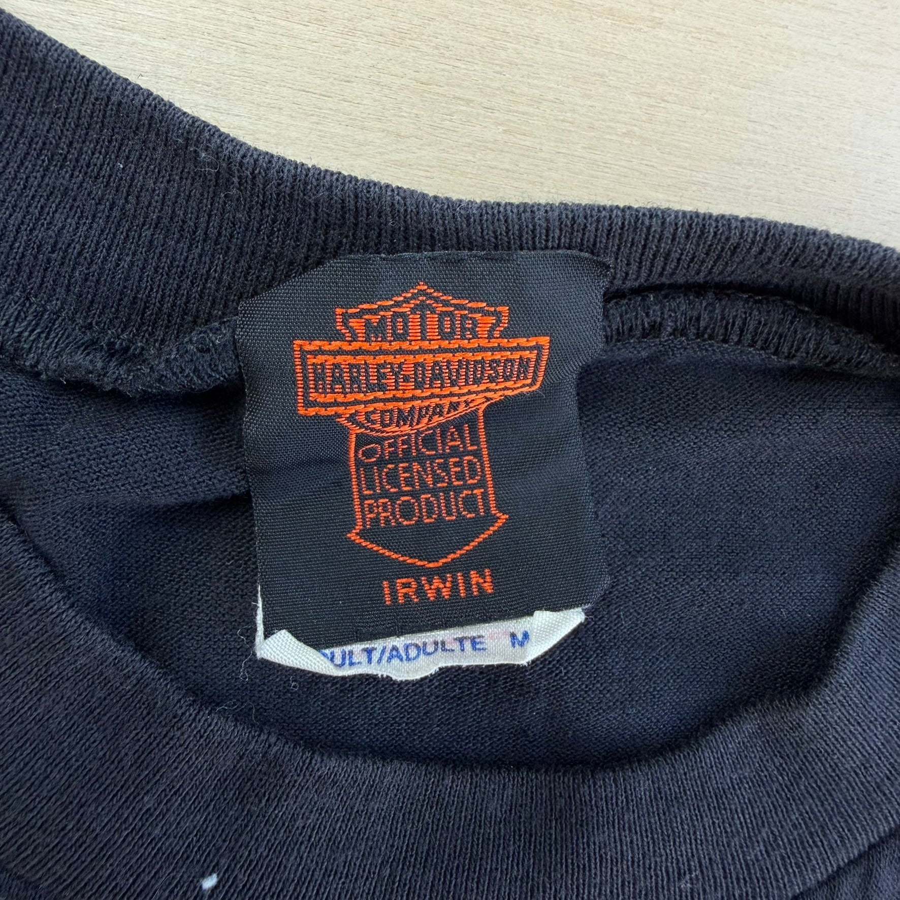J- Vintage '89 Harley Davidson Canada Graphic Single Stitch Tee - M