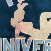 J- Vintage Playboy University Embroidered Logo Quarter Zip Polar Fleece - L