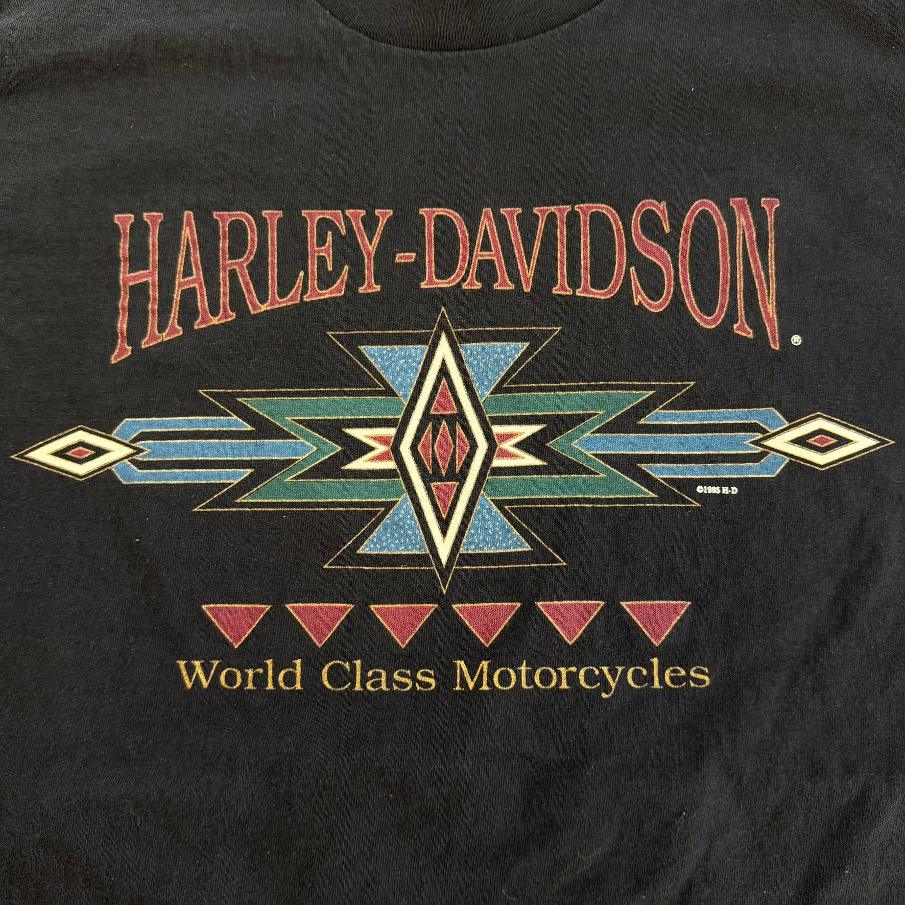 J- Vintage '95 Harley Davidson Jacksonville Fl. Made In USA Single Stitch Tee - L