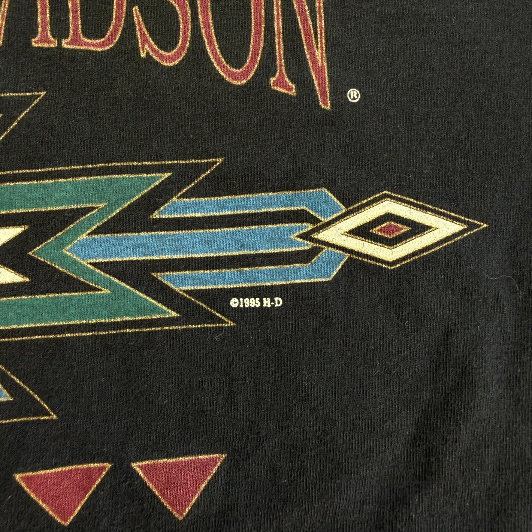 J- Vintage '95 Harley Davidson Jacksonville Fl. Made In USA Single Stitch Tee - L