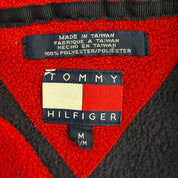 J- Vintage 90s Tommy Hilfiger Embroidered Logo Quarter Zip Polar Fleece - M