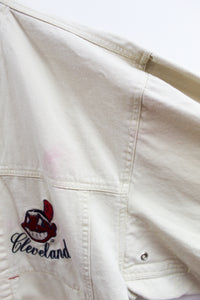 Z - Vintage MLB Cleveland Indians Embroidered Logo & Script Jacket