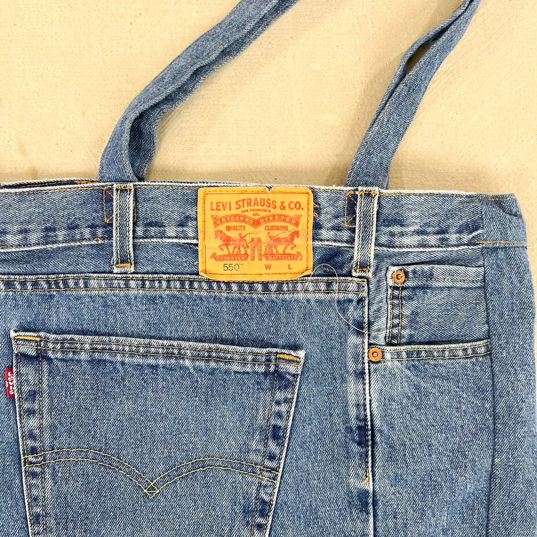 F- HOM Levi's 550 Reworked Denim/Jeans Tote Bag