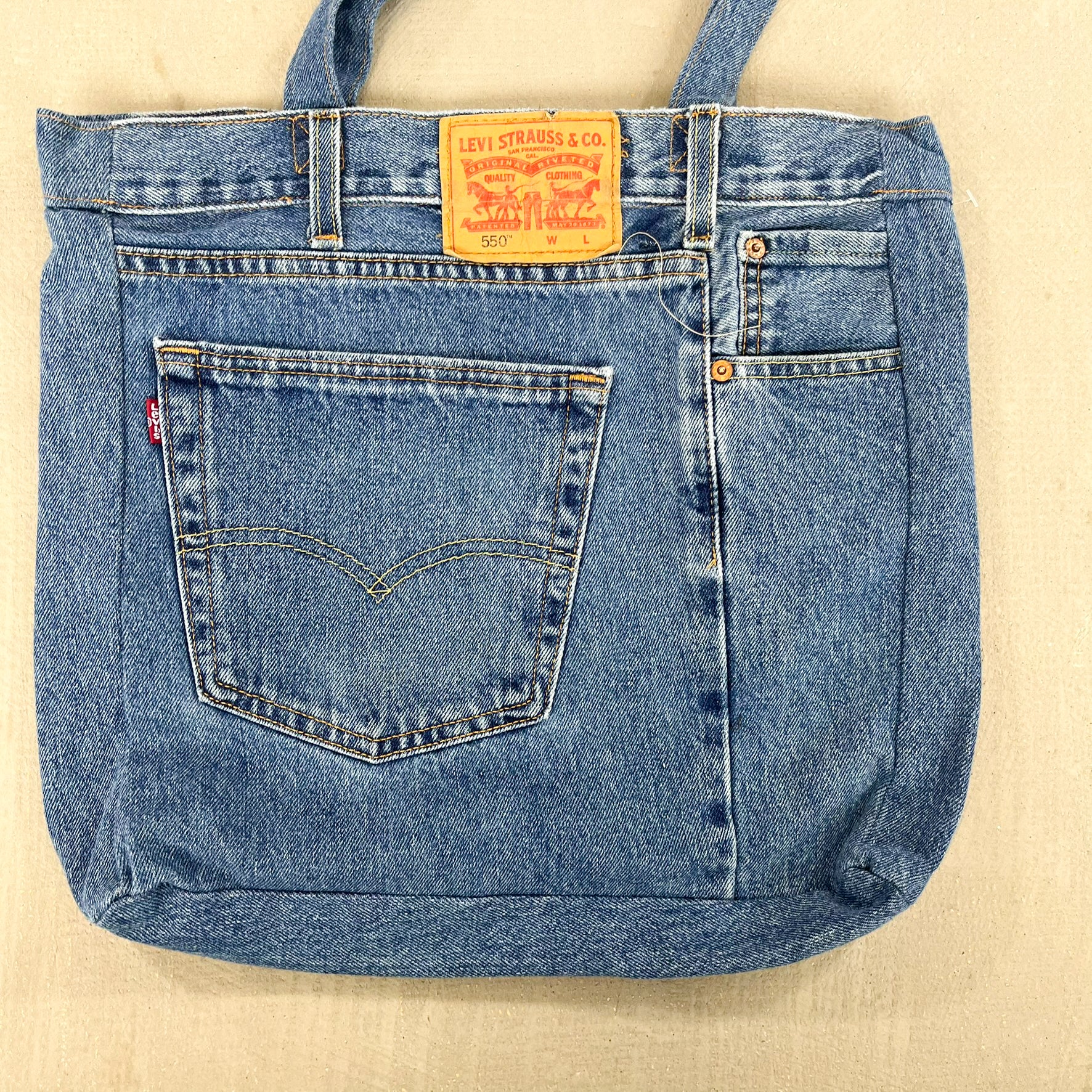 F- HOM Levi's 550 Reworked Denim/Jeans Tote Bag