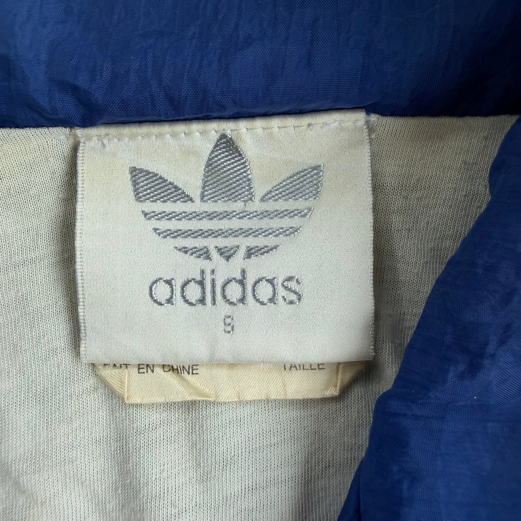 J- Vintage 90s Adidas Embroidered Logo Zip Up Lightweight Jacket - S