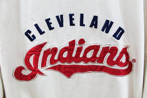 Z - Vintage MLB Cleveland Indians Embroidered Logo & Script Jacket
