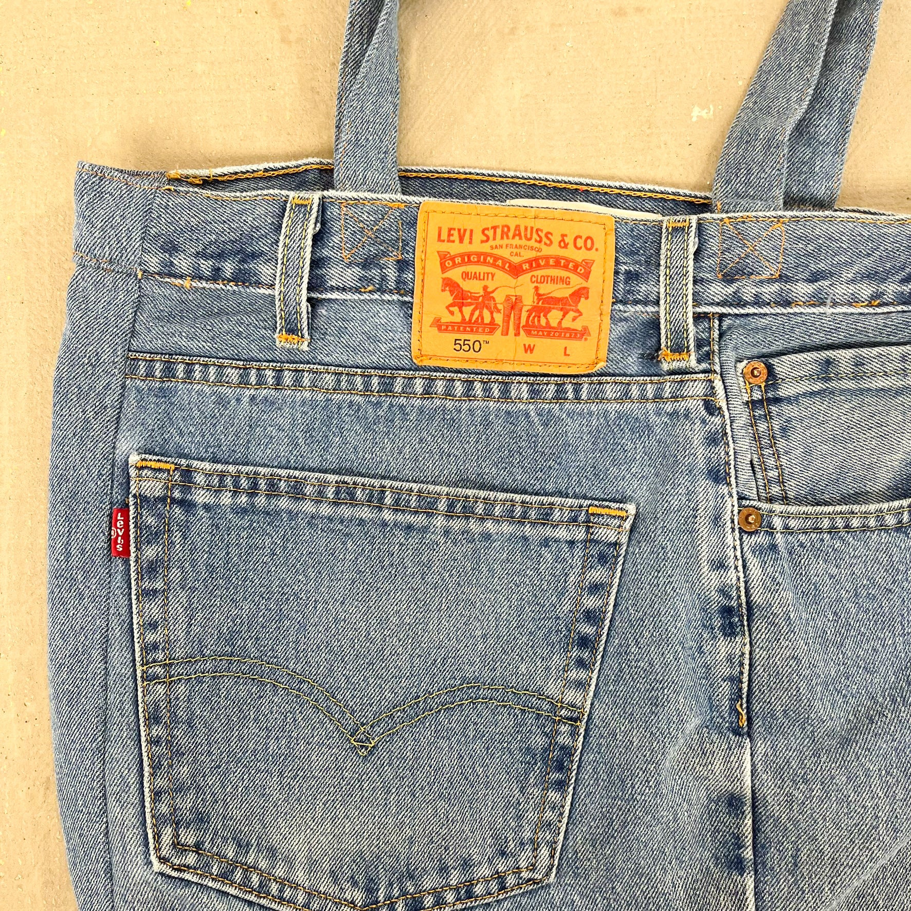 F- HOM Levi's 550 Reworked Denim/Jeans Tote Bag
