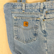 Load image into Gallery viewer, F- HOM Carhartt Reworked Denim/Jeans Tote Bag
