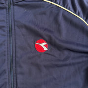 J- Vintage 90s Diadora Embroidered Text & Logo Zip Up Track Jacket - 40 (fits XL)