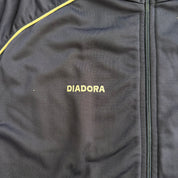 J- Vintage 90s Diadora Embroidered Text & Logo Zip Up Track Jacket - 40 (fits XL)