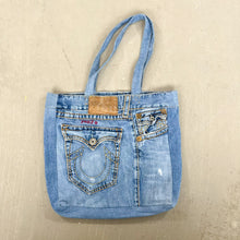 Load image into Gallery viewer, F- HOM True Religion Reworked Denim/Jeans Tote Bag
