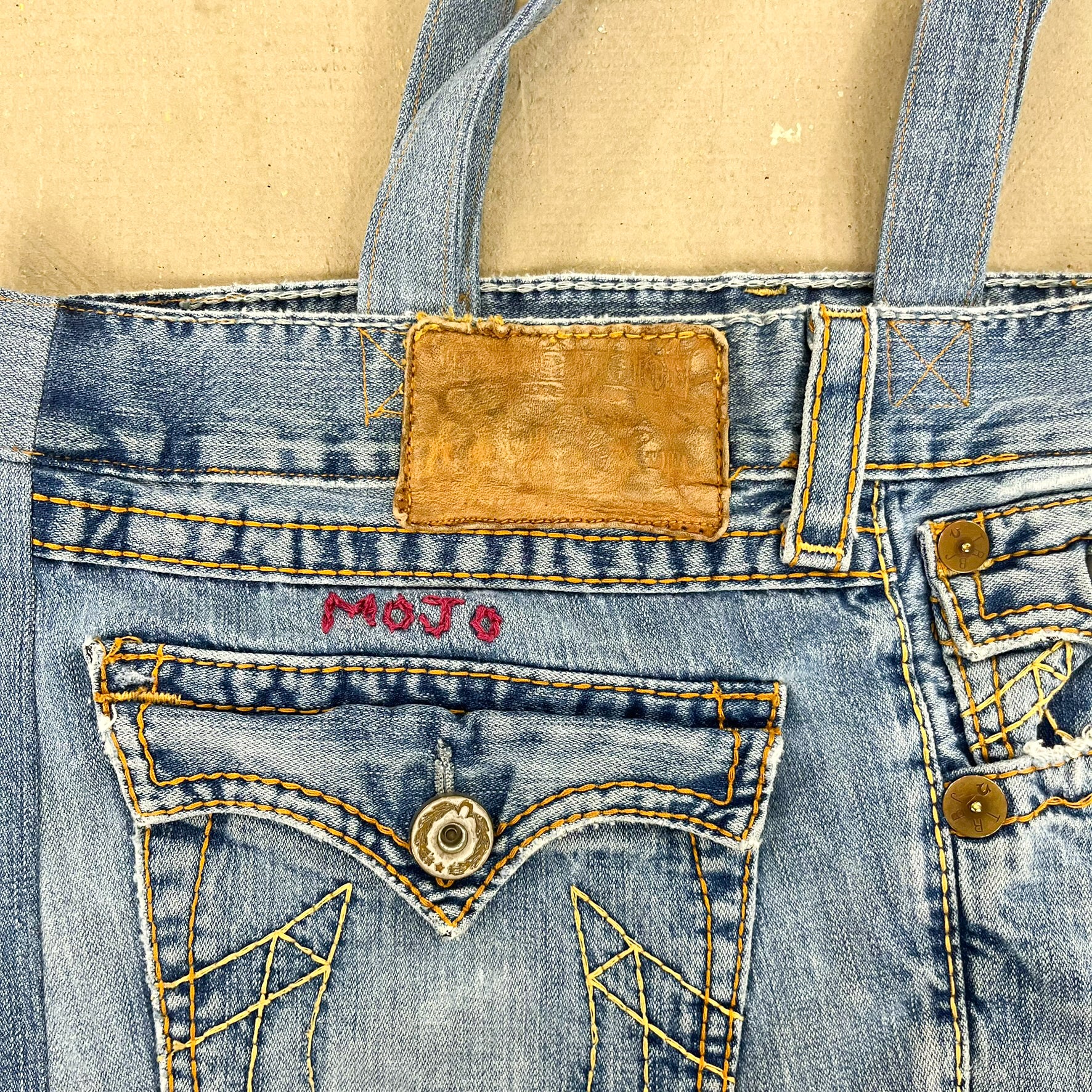 F- HOM True Religion Reworked Denim/Jeans Tote Bag