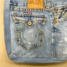 Load image into Gallery viewer, F- HOM True Religion Reworked Denim/Jeans Tote Bag
