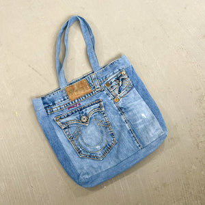 F- HOM True Religion Reworked Denim/Jeans Tote Bag