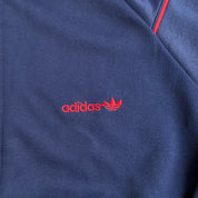 J- Vintage 90s Adidas Embroidered Text & Logo Zip Up Track Jacket - S