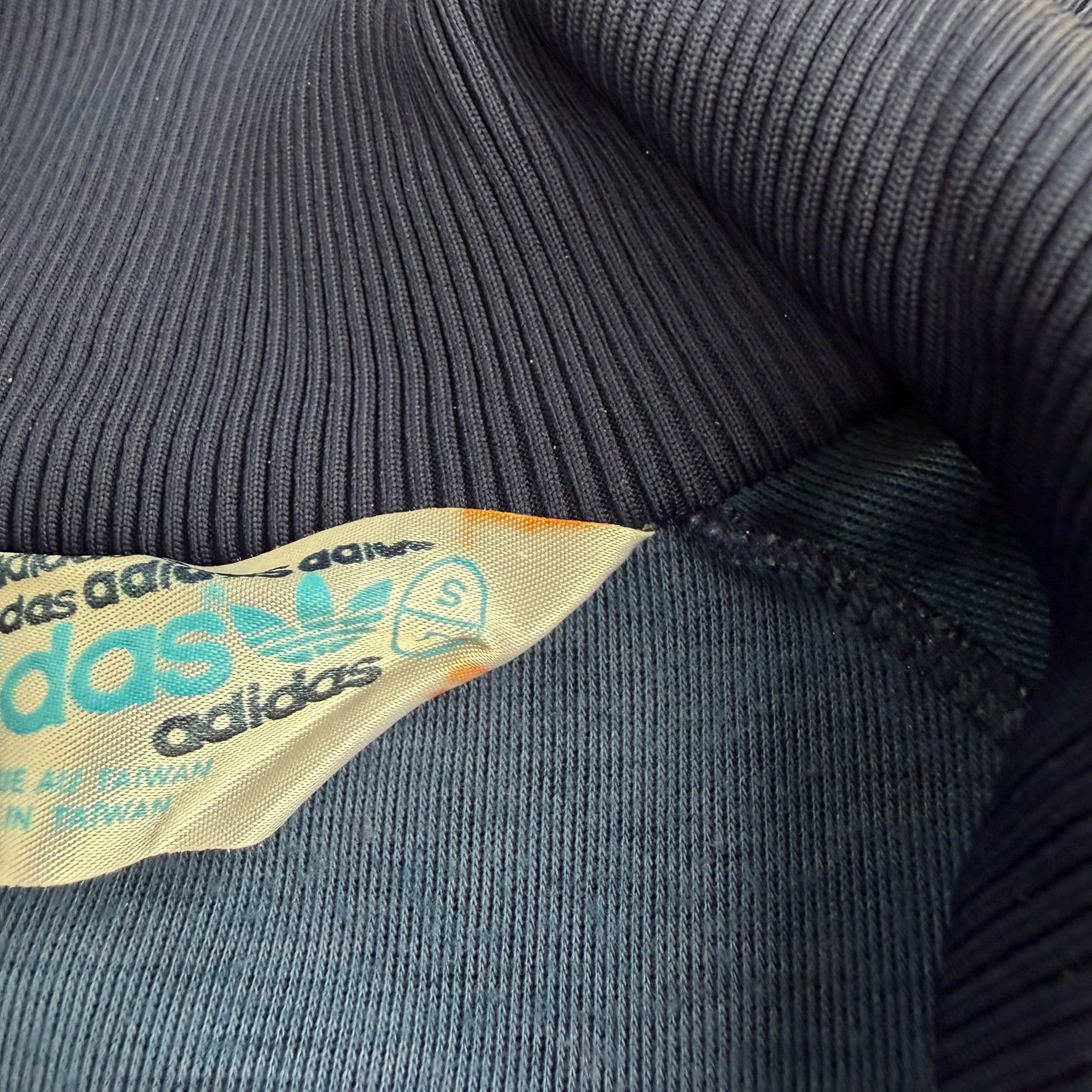 J- Vintage 90s Adidas Embroidered Text & Logo Zip Up Track Jacket - S