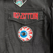 J- Vintage Stussy Zip Up Cargo Jacket w/ Custom Patches - XL