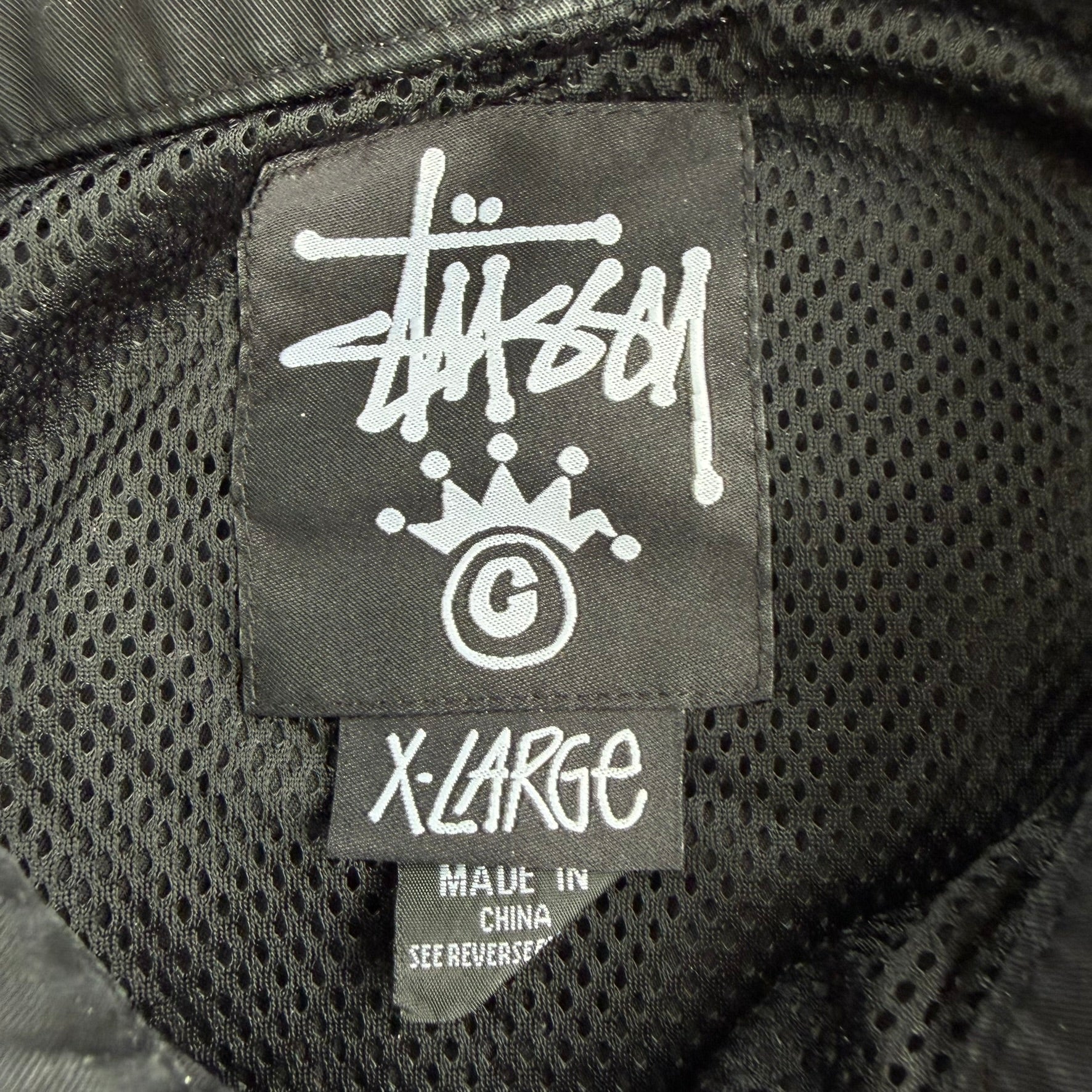 J- Vintage Stussy Zip Up Cargo Jacket w/ Custom Patches - XL