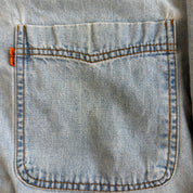 J- Vintage 90s Levi's Orange Tab Denim Button Down Shirt - M
