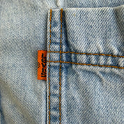 J- Vintage 90s Levi's Orange Tab Denim Button Down Shirt - M
